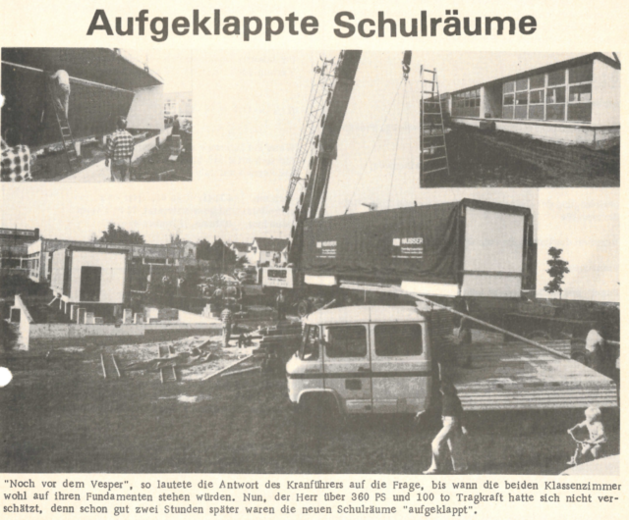 1977 - Aufgeklappte Schulräume (Amtsblatt)